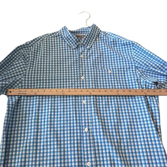 Duluth Trading Co. Button Down Shirt - White & Blue Checks, XL - Picture 2 of 6